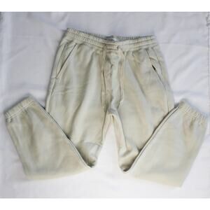 Hollister Men's Jogger Sweatpants White Size M Soft Fleece NEW no tags